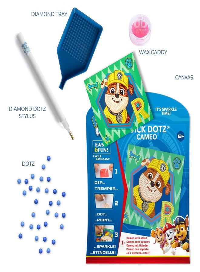 DIAMOND DOTZ Rubble Paw Patrol Diamond Painting Kits for Kids - Diamond Art Kits a Relaxing Creative Craft Kit with Dotz Gems 5.1"x5.1" - Image 5