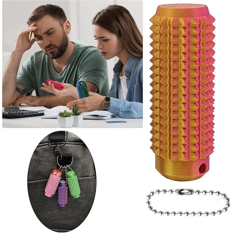 دشينغوو Little Ouchies Fidget, Pocket Mini Fidget Toy for Adults, Pain Stim Fidget, 3D Printed Venting Key Pendant, 1pcs Spiky Grippie Stim Keychain for Anxiety Relief Positive, Novelty Gi - Image 3