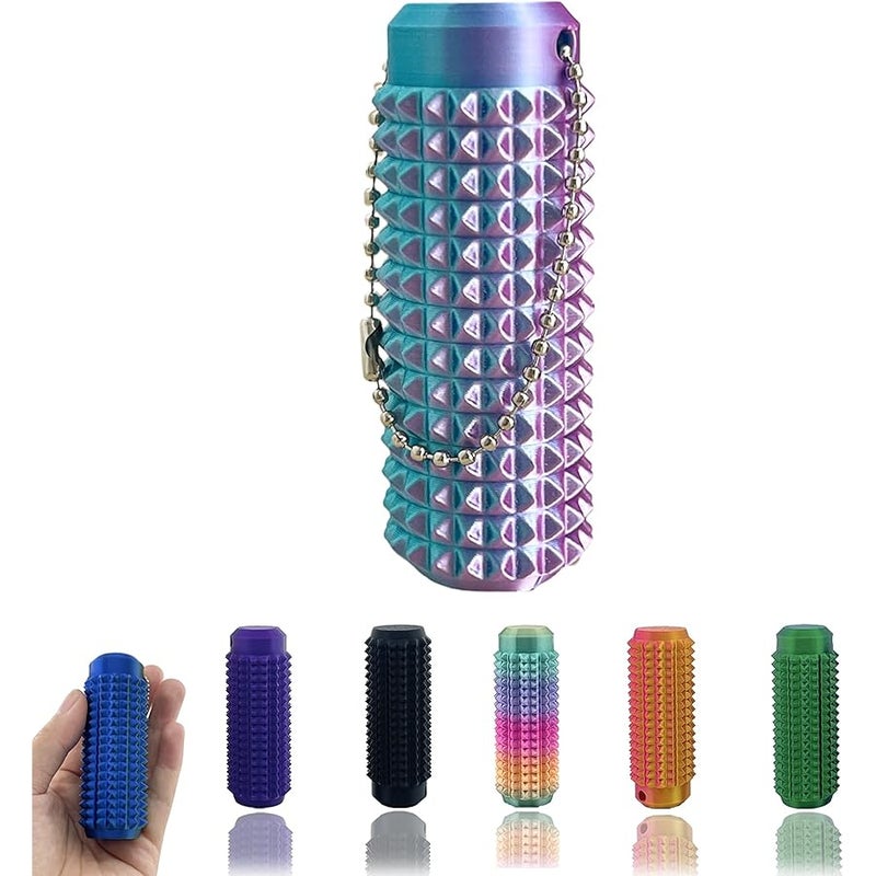 دشينغوو Little Ouchies Fidget, Pocket Mini Fidget Toy for Adults, Pain Stim Fidget, 3D Printed Venting Key Pendant, 1pcs Spiky Grippie Stim Keychain for Anxiety Relief Positive, Novelty Gi - Image 1