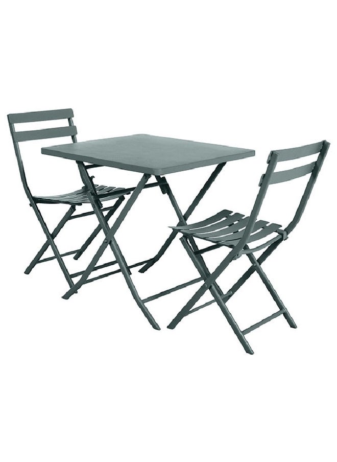 Hesperide Greensboro Anti-Rust Sturdy Square Folding Table Jade Green 71 x 70 x 70 cm 187011  - Image 3