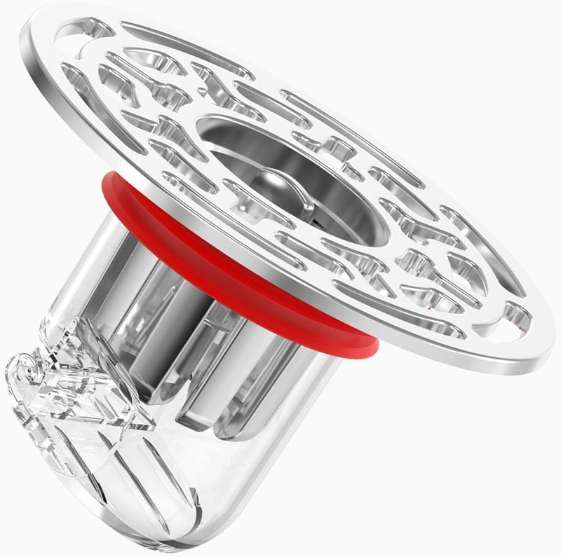 Bathroom Floor Drain, Professional Sealing Backflow Prevention Shower Drain Odor Proof Kitchen Shower Floor Drain Insert with Cover for Bathroom (Red) - Image 4