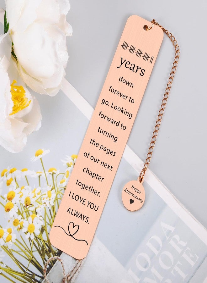 Perleddom 22 Year Anniversary Copper Gifts for Her Him 22nd Copper Anniversary Bookmark for Husband 22nd Wedding Gifts for Women Men Birthday Gift for Couple Boyfriend Girlfriend Christmas Stocking Stuffers - Image 3
