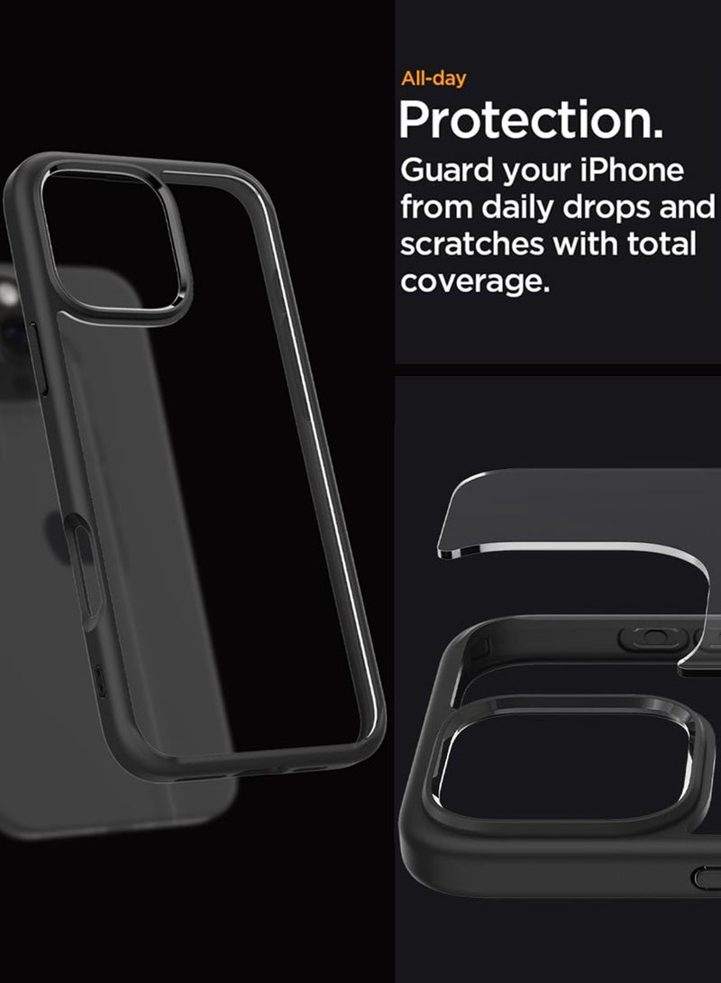 Spigen Ultra Hybrid iPhone 16 Pro Max Case Cover (2024) - Matte Black - Image 5