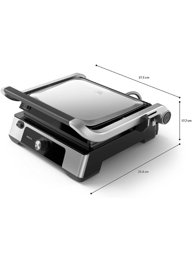 Philips 5000 Series Contact Grill 2200 W HD6301/90 Silver/Black - Image 2