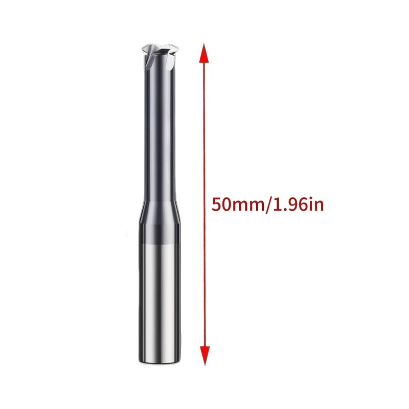 M2 5x0 45 Carbide Thread Milling Cutter Set 1 5mm Metric High Efficiency CNC Cutting Tool - Image 3