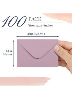 MATICAN Gift Card Envelopes 100Count Mini Envelopes Paper Business Card Envelopes Bulk Tiny Envelope Pockets 10 Pastel Colors 4 X 2.7 Inches  - Image 4