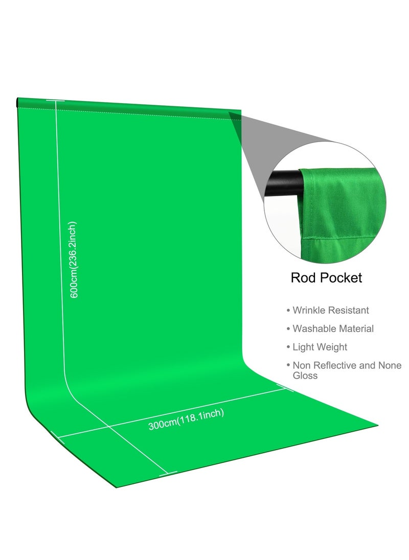 PULUZ PULUZ Green Screen 3X6m 10X20 Ft Solid Color Backdrop Photographic Background Washable Cloth For Photo Studio Video Chroma Key (Green)  - Image 2