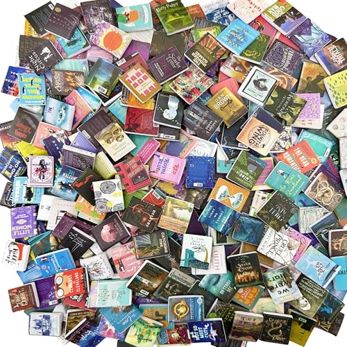 LUFEEMGA 200 PCS Book Miniatures Set Mini Books for Anxiety Bookshelf Dollhouse Decor DIY Crafting Accessories Mini Miniatures Books - Image 1