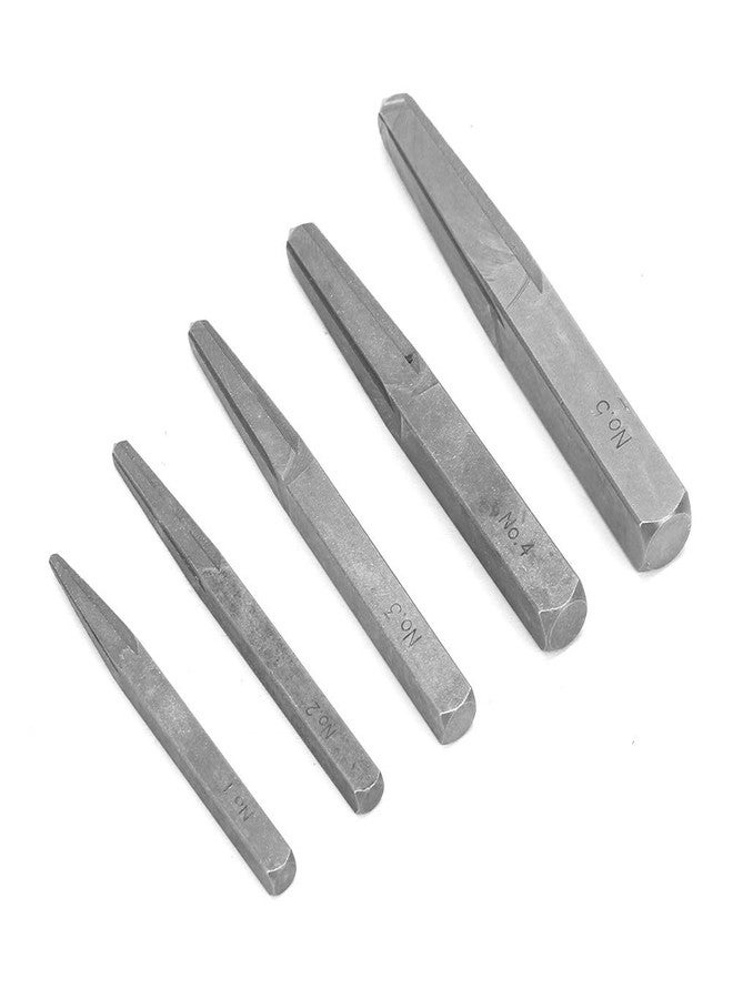 DEWIN Screw Extractor, 5pcs Screw Extractor Set Heavy Duty, Screw Extractor Broken Damaged Bolt Easy Out Removal Tool Square Type - Image 4