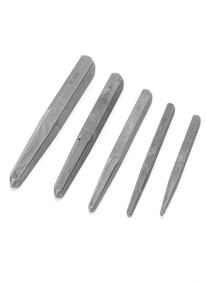 DEWIN Screw Extractor, 5pcs Screw Extractor Set Heavy Duty, Screw Extractor Broken Damaged Bolt Easy Out Removal Tool Square Type - Image 5