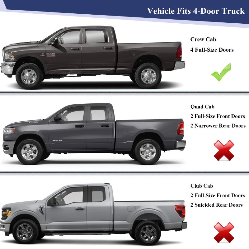 ItranMc Weatherstrip Window Molding Trim Seal For 2009-2021 Dodge Ram 1500 2500 3500 4500 5500 Truck Crew Cab,Black Outer Door Window Trim Seal Belt,Replace#55112376AH 55112377AH 55372138AH 55372139AH - Image 4