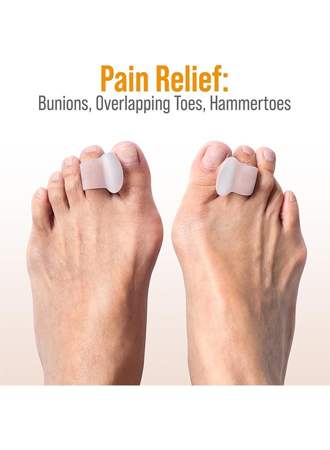 واي جيه فواصل أصابع القدم المكونة من 4 أجزاء، فاصل أصابع القدم مع ملحق الجل لعلاج البروزات، لتصحيح القدم المعوجة، فاصل أصابع القدم للعناية بالقدم - Image 2