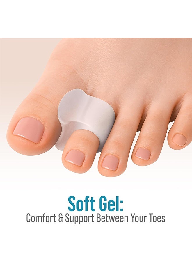واي جيه فواصل أصابع القدم المكونة من 4 أجزاء، فاصل أصابع القدم مع ملحق الجل لعلاج البروزات، لتصحيح القدم المعوجة، فاصل أصابع القدم للعناية بالقدم - Image 3
