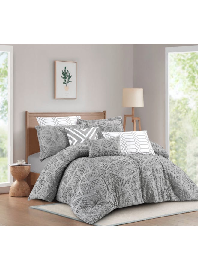 LEVORE Quilt Set From Levore With A Durable And Soft Fabric And A Modern And Distinctive Pattern That Satisfies All Tastes 8 Pieces King Size