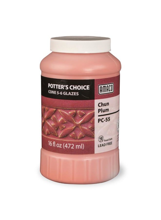 Amaco Potter's Choice Glaze - Pint, Chun Plum - Image 2