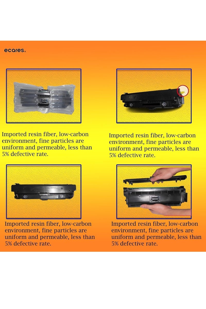 ECARES® 55A CE255A Toner Cartridge Compatible with Hp LaserJet P3015, P3015dn, Pro 500 MFP M521, MFP M521dn, Enterprises 500 MFP M525dn, MFP M525fdn (Black) - Image 2