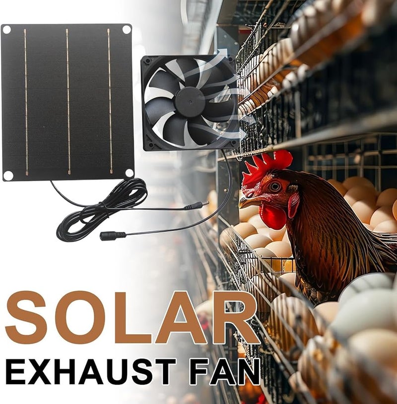 30W Solar Exhaust Fan Quiet Weatherproof Ventilation For Barn Warehouse Shed - Image 3