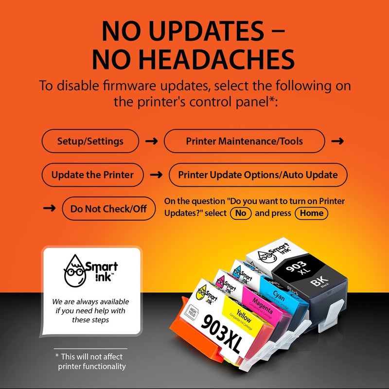 Smart Ink Compatible Ink Cartridge Replacement for HP 903 903XL High Yield 4 Multipack (Black XL & C/M/Y) with Advanced Chip Technology to use with HP Officejet 6950 Officejet Pro 6960 6970 All-in-one - Image 3