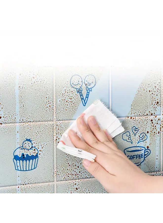 Blue Self Adhesive Kitchen Wallpaper 1 Roll Waterproof Oil Heat Resistant - Image 3