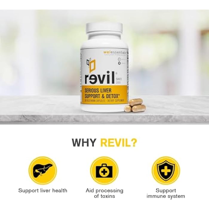 drinkwel Revil for Liver Health & Support - 90 Vegetarian Capsules - with Milk Thistle, NAC, Artichoke, Burdock, Vitamin C - Gluten-Free - Image 2