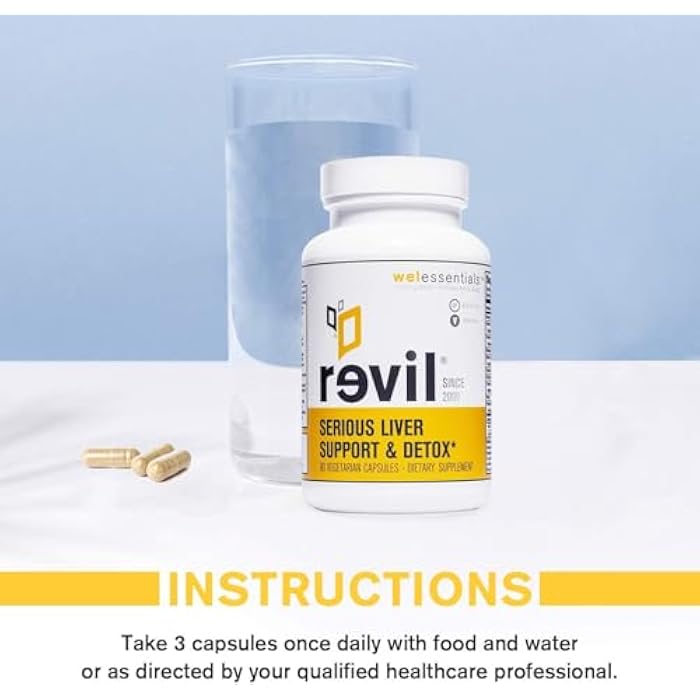 drinkwel Revil for Liver Health & Support - 90 Vegetarian Capsules - with Milk Thistle, NAC, Artichoke, Burdock, Vitamin C - Gluten-Free - Image 5