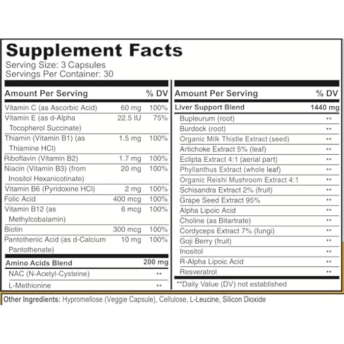 drinkwel Revil for Liver Health & Support - 90 Vegetarian Capsules - with Milk Thistle, NAC, Artichoke, Burdock, Vitamin C - Gluten-Free - Image 3