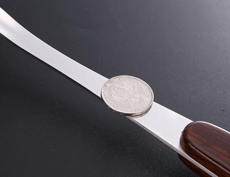 HomeAra HomeAra 13 Inch Stainless Steel Skimmer with Short Brown Plastic Handle Kitchen Cooking Utensil Ideal for Skimming Liquids Convenient Hole for Easy Storage 1 PCS Skimmer  - Image 5