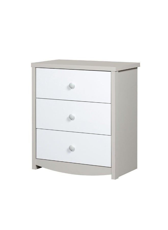 DANUBE HOME Hazel 3-Drawer Dresser Modern Storage Chest For Bedroom Stylish And Durable Dresser With Spacious Drawers Elegant Home DÃ©cor And Organization Solution - Light Beige And White - Image 3