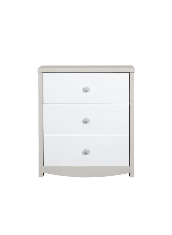 DANUBE HOME Hazel 3-Drawer Dresser Modern Storage Chest For Bedroom Stylish And Durable Dresser With Spacious Drawers Elegant Home DÃ©cor And Organization Solution - Light Beige And White - Image 5