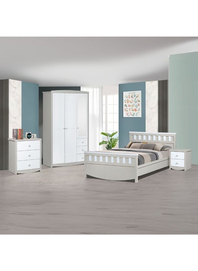 DANUBE HOME Hazel 3-Drawer Dresser Modern Storage Chest For Bedroom Stylish And Durable Dresser With Spacious Drawers Elegant Home DÃ©cor And Organization Solution - Light Beige And White  - Image 4