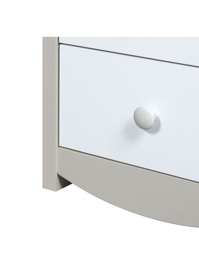DANUBE HOME Hazel 3-Drawer Dresser Modern Storage Chest For Bedroom Stylish And Durable Dresser With Spacious Drawers Elegant Home DÃ©cor And Organization Solution - Light Beige And White  - Image 2