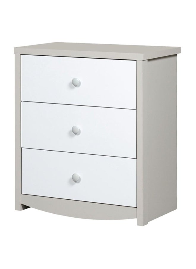 DANUBE HOME Hazel 3-Drawer Dresser Modern Storage Chest For Bedroom Stylish And Durable Dresser With Spacious Drawers Elegant Home DÃ©cor And Organization Solution - Light Beige And White  - Image 1