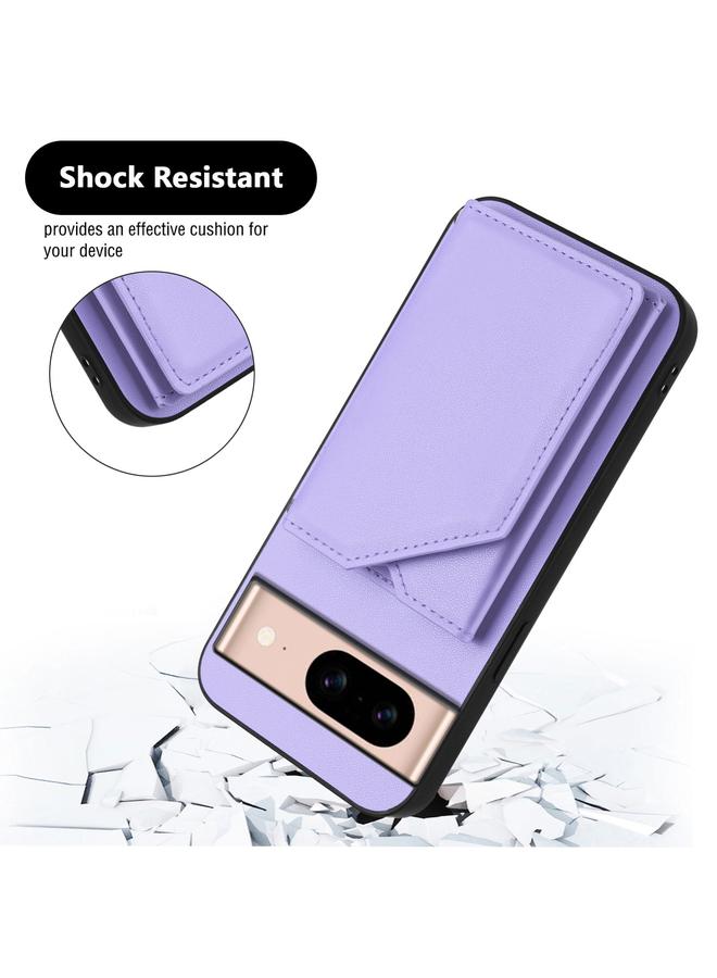 Green Tiger Case For Google Pixel 8A Skin Feel Four Card Slots Phone Case with Wrist Strap - Image 3