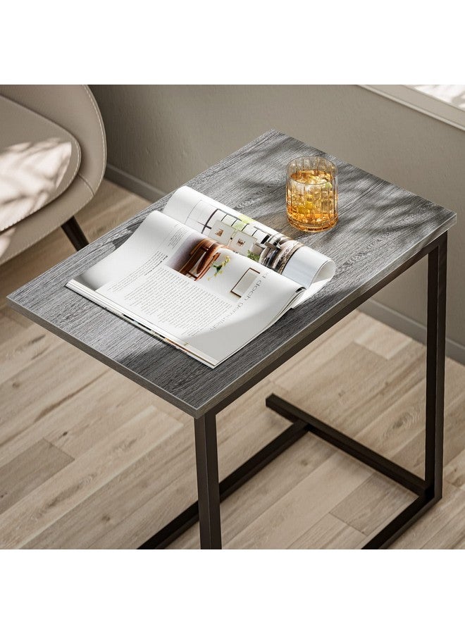 Pipishell Pipishell C Shaped End Table 27 inches High, Side Table for Couch Slide Under, C Table Sofa Side End Table for Living Room  - Image 5