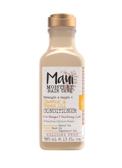 MAUI MOISTURE Maui Moisture Strength & Length + Castor & Neem Oil Conditioner, Curly Hair Product for Dry, Damaged Hair, 13 Fl Oz  - Image 1