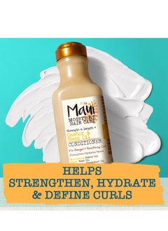 MAUI MOISTURE Maui Moisture Strength & Length + Castor & Neem Oil Conditioner, Curly Hair Product for Dry, Damaged Hair, 13 Fl Oz  - Image 4