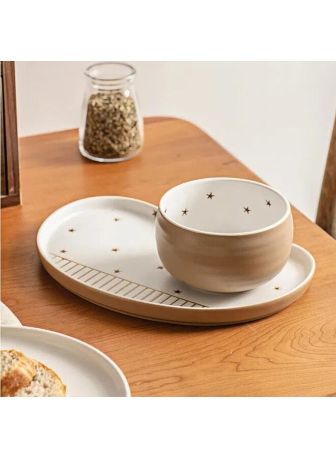 3 PCS Hand-Painted Cartoon Ceramic Breakfast Bowl, Serving Dishes for Entertaining, Small Serving Bowls for Side Dishes, Appetizers, Condiments - Image 3