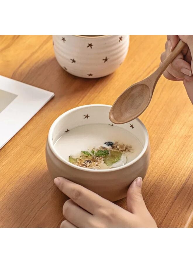 3 PCS Hand-Painted Cartoon Ceramic Breakfast Bowl, Serving Dishes for Entertaining, Small Serving Bowls for Side Dishes, Appetizers, Condiments - Image 4