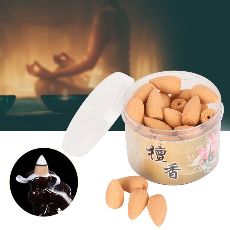 مخاريط العطر المتساقطة إلى الخلف: مصنوعة من دقيق الخشب الطبيعي وزيت الصنوبر - تستمتع بمنظر الشلال، رائحة الحلبة والصندل واللافندر الطبيعية لتنقية هواء الداخل واسترخاء - Image 4