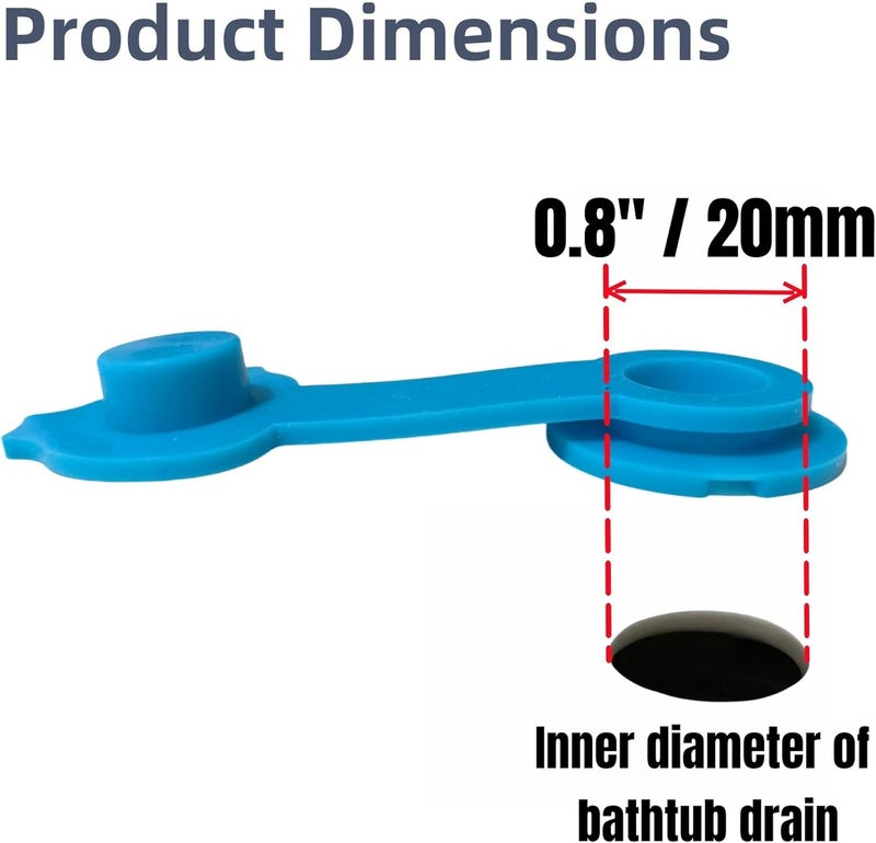COLDDD Bathtub Stoppers, Silicone Bathtub Stopper, Fits Most Baby Bathtubs, 5 Sizes of Baby Bath tub Plugs (0.8'' I.D.) - Image 3