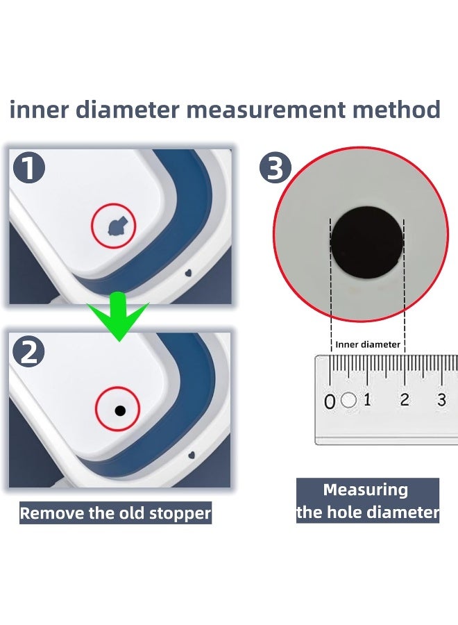 COLDDD Bathtub Stoppers, Silicone Bathtub Stopper, Fits Most Baby Bathtubs, 5 Sizes of Baby Bath tub Plugs (0.8'' I.D.) - Image 2