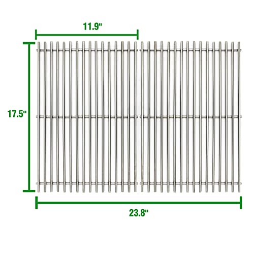 LOCVCDA 17.5" Stainless Steel 7639 Gas Grill Grates for Weber Spirit 300 Series, Spirit 700, Genesis Silver B/C, Genesis Silver B & C, Genesis Gold B & C, Genesis Platinum B & C, Genesis 1000-3500 - Image 2