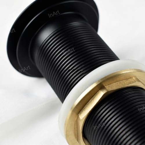 InArt Brass Full Threaded Pop Up Waste Coupling 32 MM (7", Black Matte) - for Table Top Wash Basins (Black 1) - Image 5