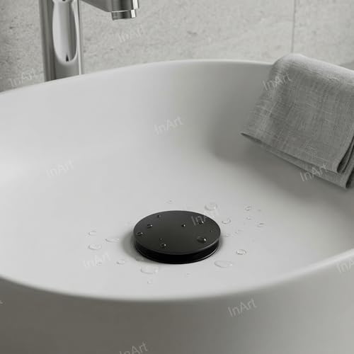 InArt Brass Full Threaded Pop Up Waste Coupling 32 MM (7", Black Matte) - for Table Top Wash Basins (Black 1) - Image 4