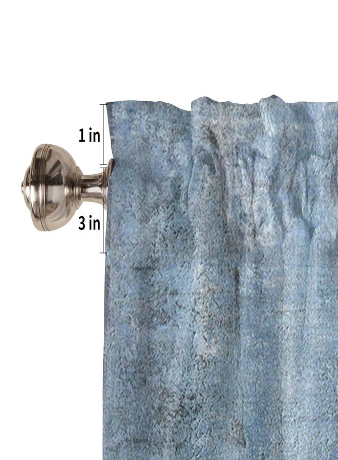 debraleye 2 Pack Navy Blue Window Valances, Abstract Art Valances for Windows Treatment, Farmhouse Rod Pocket Decorative Curtain Valance for Bathroom Bedroom Living Room, 54 X 18 in Blue, 2 Panel - Image 5