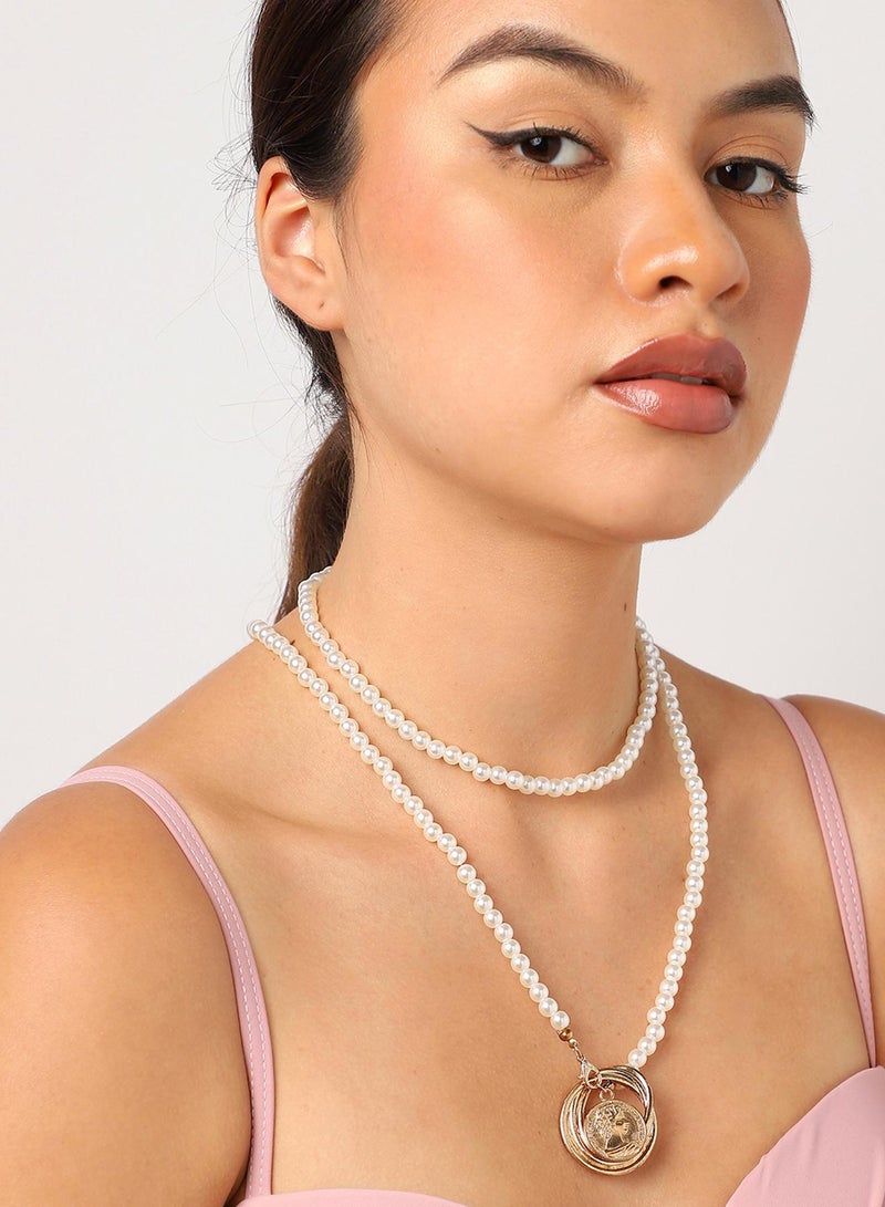 SOHI Pearls Knot Artificial Necklace Jewellery  - Image 1