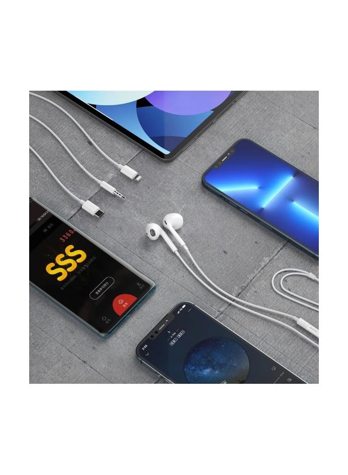 Dudao X14PROL-W1 in-ear headphones with Lightning connector white - Image 4