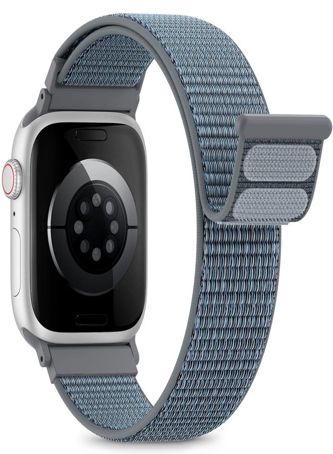 سوار رياضي من النايلون متوافق مع أساور ساعة Apple Watch 44 مم و45 مم و46 مم و49 مم و42 مم للنساء والرجال، أحزمة معصم iWatch لـ Ultra 3 2 وSe وSeries 11 و10 و9 و8 و7، قابل للتهوية، سوار ناعم مثالي للأنشطة الخارجية - Image 1