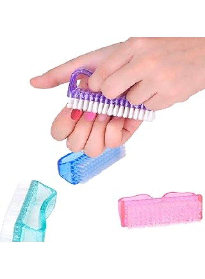 Handle Grip Nail Brush, Hand Fingernail Brush Cleaner Scrubbing Kit Pedicure for Toes and Nails Men Women 2PCS - Image 1
