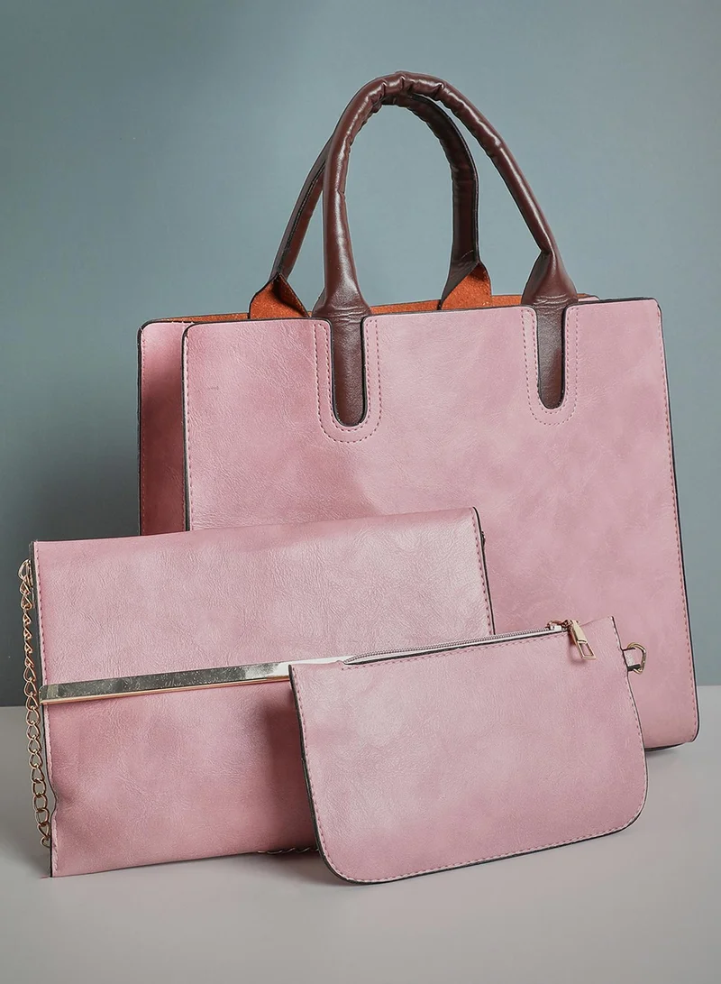Haute Sauce Rose Pink Tote Bag Set